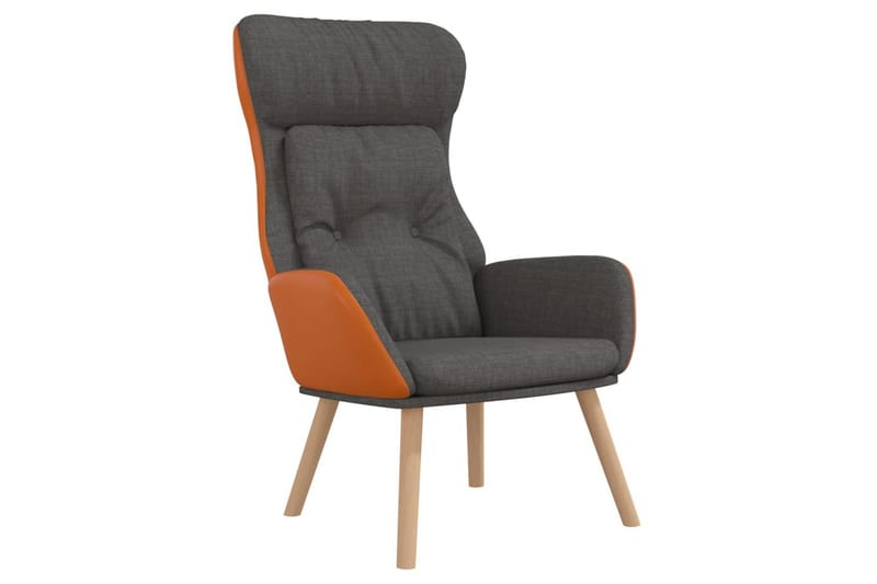 beBasic lænestol stof og PVC mørkegrå - GrÃ¥ - Møbler - Stole & lænestole - Lænestole