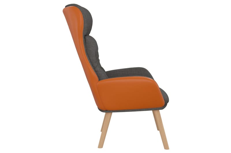 beBasic lænestol stof og PVC mørkegrå - GrÃ¥ - Møbler - Stole & lænestole - Lænestole
