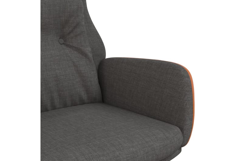 beBasic lænestol stof og PVC mørkegrå - GrÃ¥ - Møbler - Stole & lænestole - Lænestole