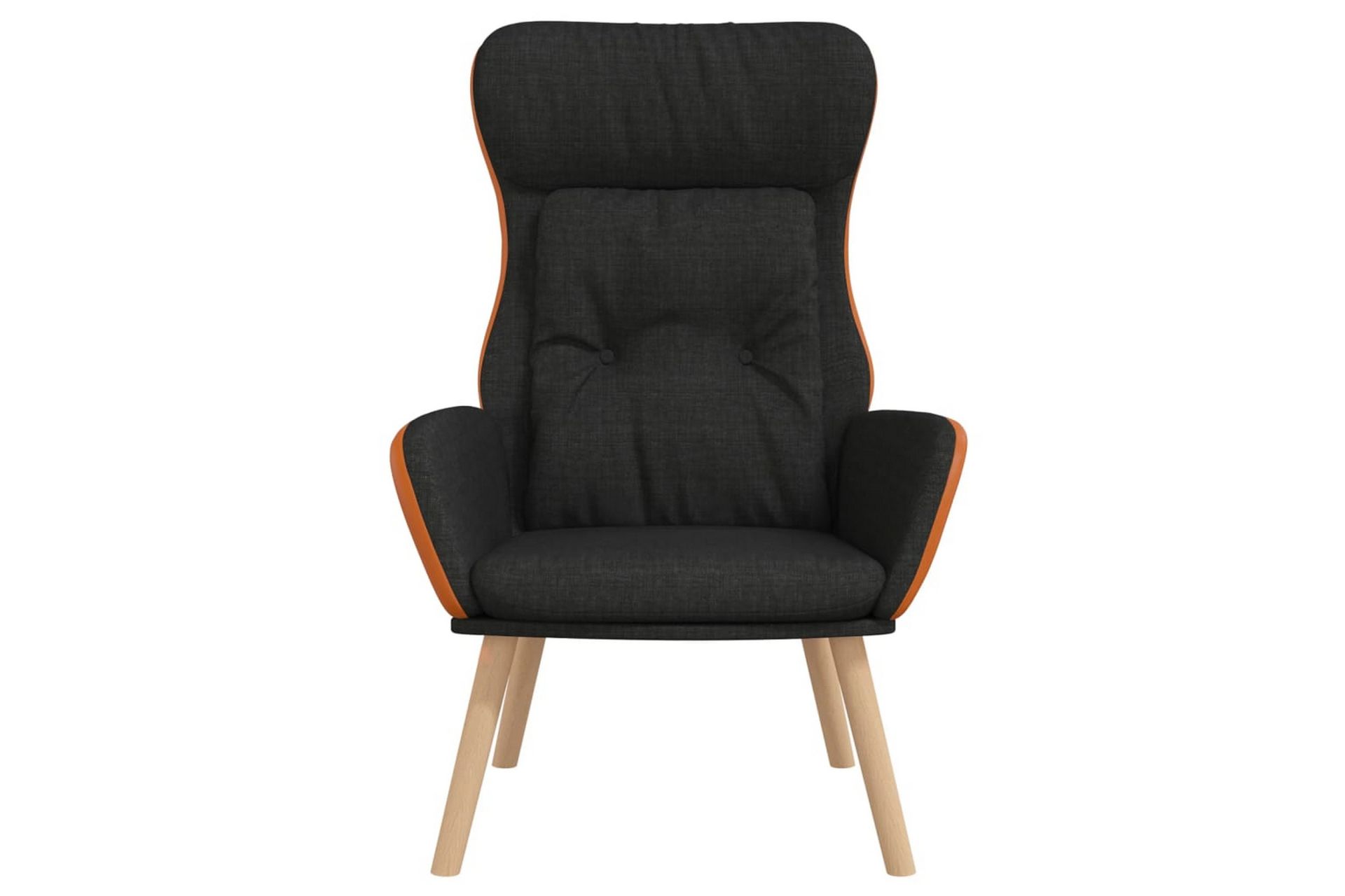 beBasic lænestol stof og PVC sort - Sort - Møbler - Stole & lænestole - Lænestole