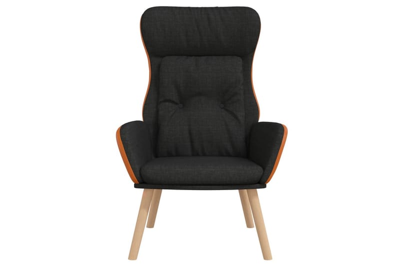beBasic lænestol stof og PVC sort - Sort - Lænestole