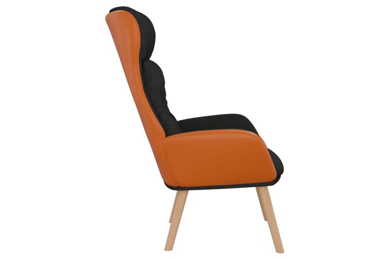 beBasic lænestol stof og PVC sort - Sort - Møbler - Stole & lænestole - Lænestole