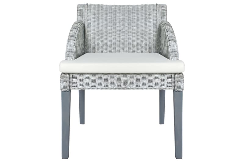 beBasic spisebordsstol med hynde naturlig rattan grå - GrÃ¥ - Møbler - Stole & lænestole - Spisebordsstole & køkkenstole
