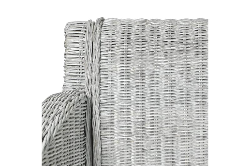 beBasic spisebordsstol med hynde naturlig rattan grå - GrÃ¥ - Møbler - Stole & lænestole - Spisebordsstole & køkkenstole