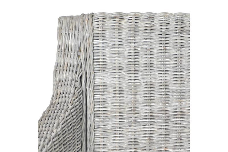 beBasic spisebordsstol med hynde naturlig rattan grå - GrÃ¥ - Møbler - Stole & lænestole - Spisebordsstole & køkkenstole