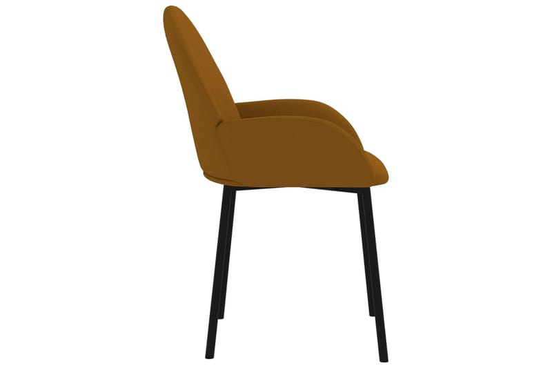 beBasic spisebordsstole 2 stk. fløjl brun - Brun - Spisebordsstole & køkkenstole