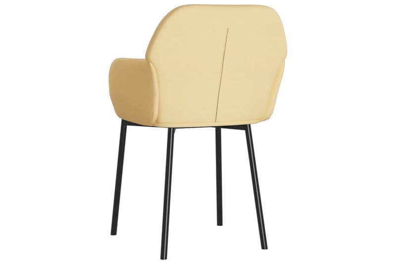 beBasic spisebordsstole 2 stk. fløjl cremefarvet - Creme - Møbler - Stole & lænestole - Spisebordsstole & køkkenstole