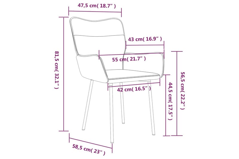 beBasic spisebordsstole 2 stk. fløjl mørkegrå - GrÃ¥ - Møbler - Stole & lænestole - Spisebordsstole & køkkenstole