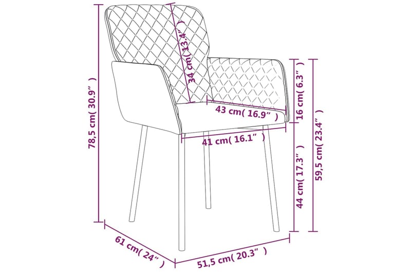 beBasic spisebordsstole 2 stk. fløjl sort - Sort - Spisebordsstole & køkkenstole