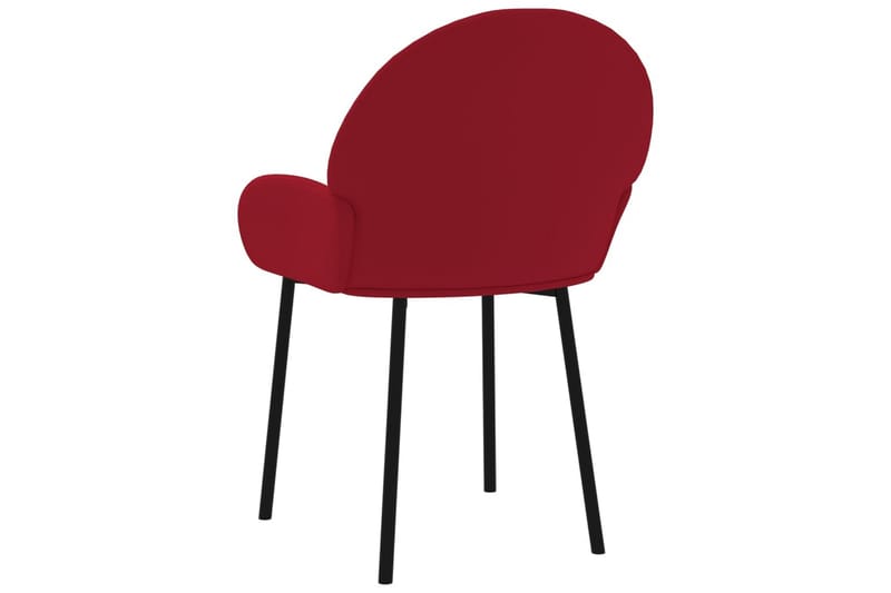 beBasic spisebordsstole 2 stk. fløjl vinrød - RÃ¸d - Spisebordsstole & køkkenstole