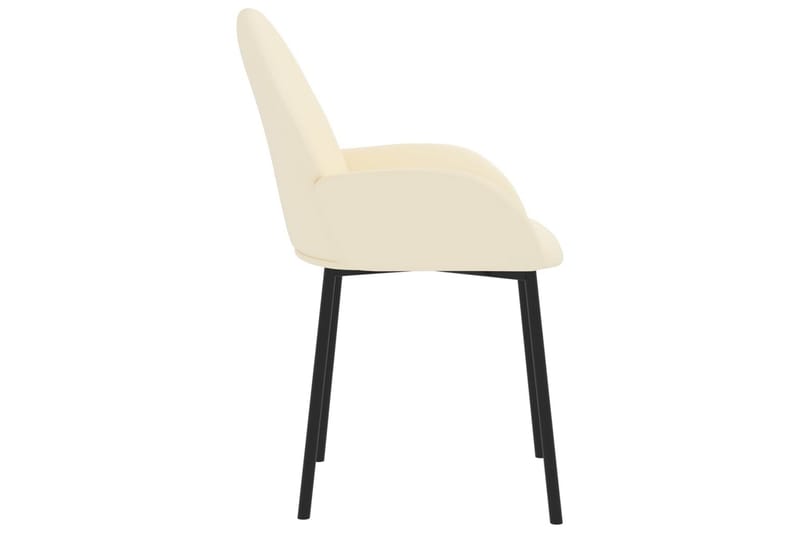 beBasic spisebordsstole 2 stk. kunstlæder cremefarvet - Creme - Spisebordsstole & køkkenstole