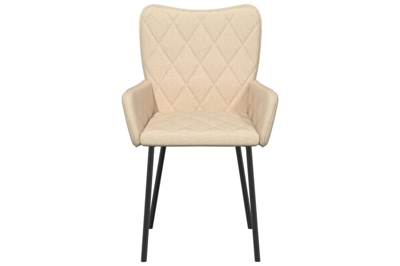 beBasic spisebordsstole 2 stk. stof cremefarvet - Creme - Møbler - Stole & lænestole - Spisebordsstole & køkkenstole