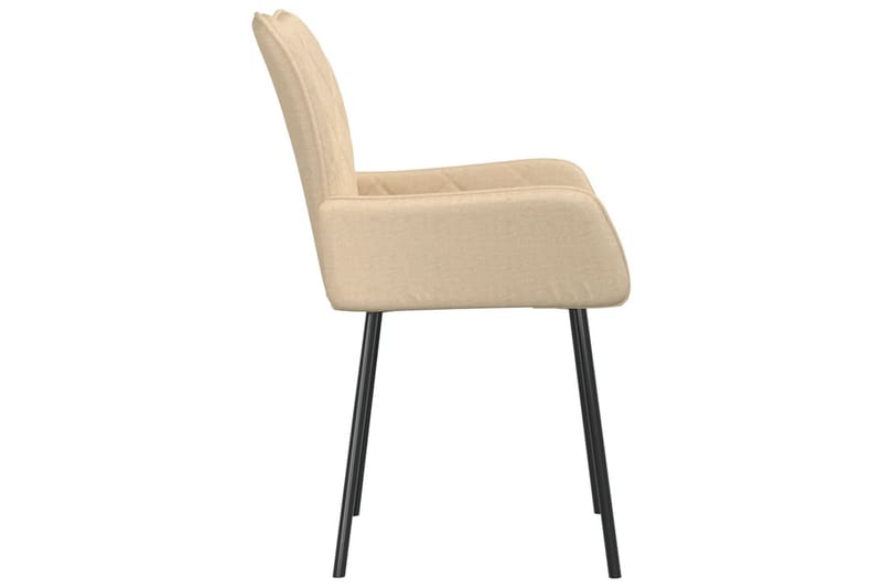 beBasic spisebordsstole 2 stk. stof cremefarvet - Creme - Spisebordsstole & køkkenstole