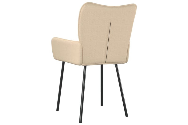 beBasic spisebordsstole 2 stk. stof cremefarvet - Creme - Møbler - Stole & lænestole - Spisebordsstole & køkkenstole