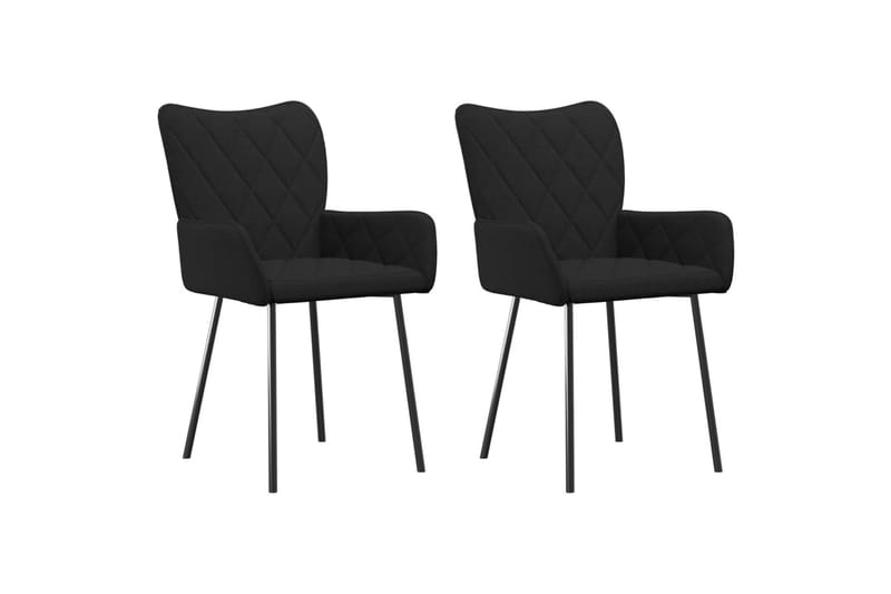beBasic spisebordsstole 2 stk. stof sort - Sort - Møbler - Stole & lænestole - Spisebordsstole & køkkenstole