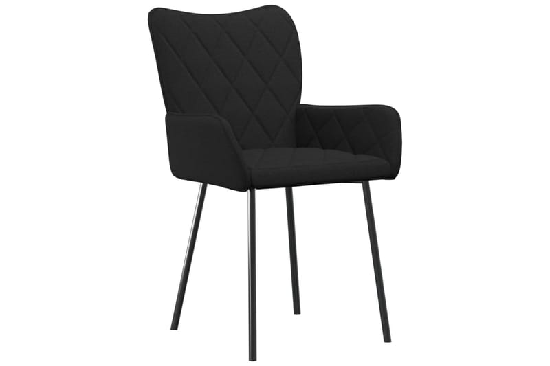 beBasic spisebordsstole 2 stk. stof sort - Sort - Møbler - Stole & lænestole - Spisebordsstole & køkkenstole