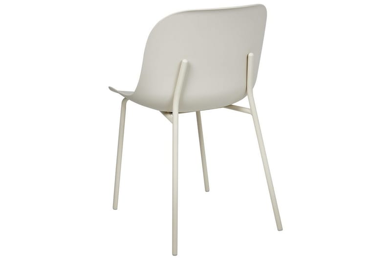 Beloit Spisebordsstol i Plast med Metalben - Beige - Møbler - Stole & lænestole - Spisebordsstole & køkkenstole