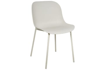 Beloit Spisebordsstol i Plast med Metalben - Beige - Møbler - Stole & lænestole - Spisebordsstole & køkkenstole