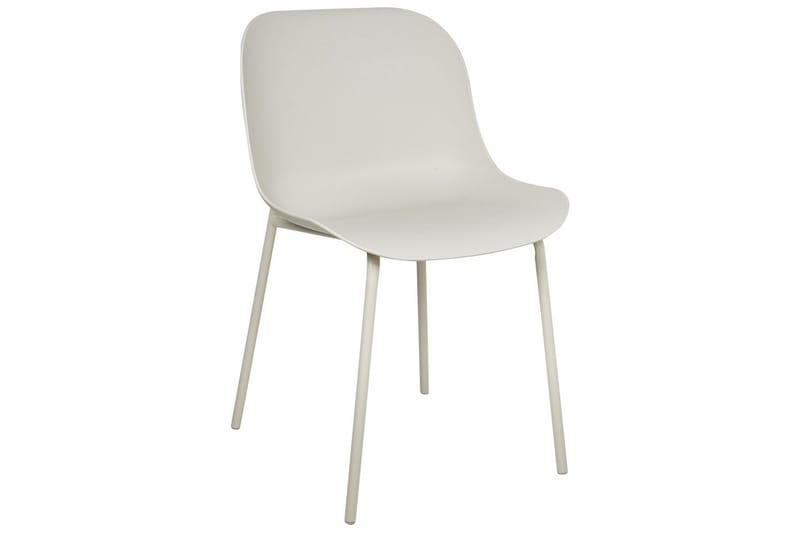 Beloit Spisebordsstol i Plast med Metalben - Beige - Møbler - Stole & lænestole - Spisebordsstole & køkkenstole