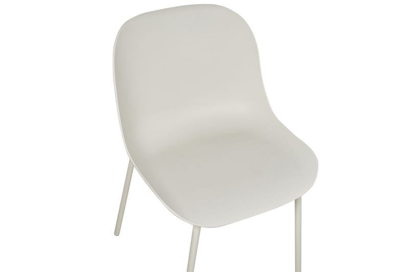 Beloit Spisebordsstol i Plast med Metalben - Beige - Møbler - Stole & lænestole - Spisebordsstole & køkkenstole