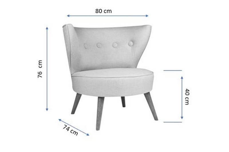 Biby Lænestol med Armlæn - Beige - Lænestole