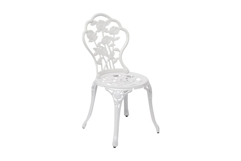 Bistrostole 2 Stk. Støbt Aluminium Hvid - Hvid - Spisebordsstole & køkkenstole