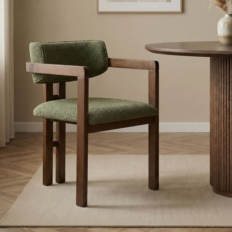 Bonavista Stol - grøn og mørk valnød - Møbler - Stole & lænestole - Spisebordsstole & køkkenstole