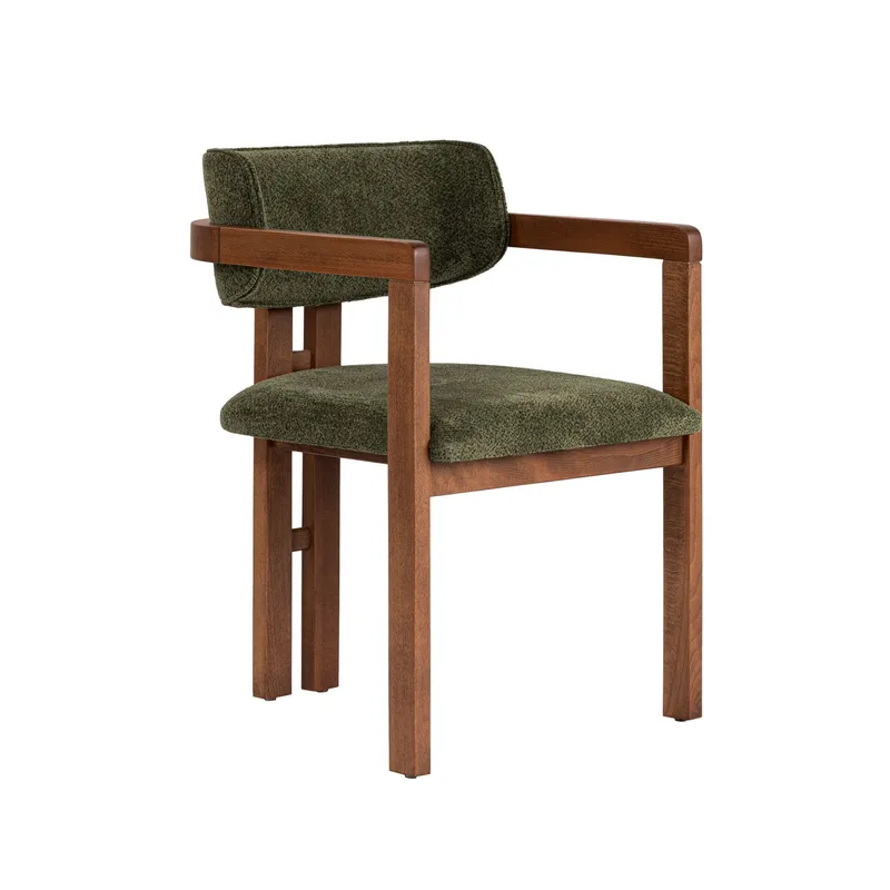 Bonavista Stol - grøn og valnød - Møbler - Stole & lænestole - Spisebordsstole & køkkenstole