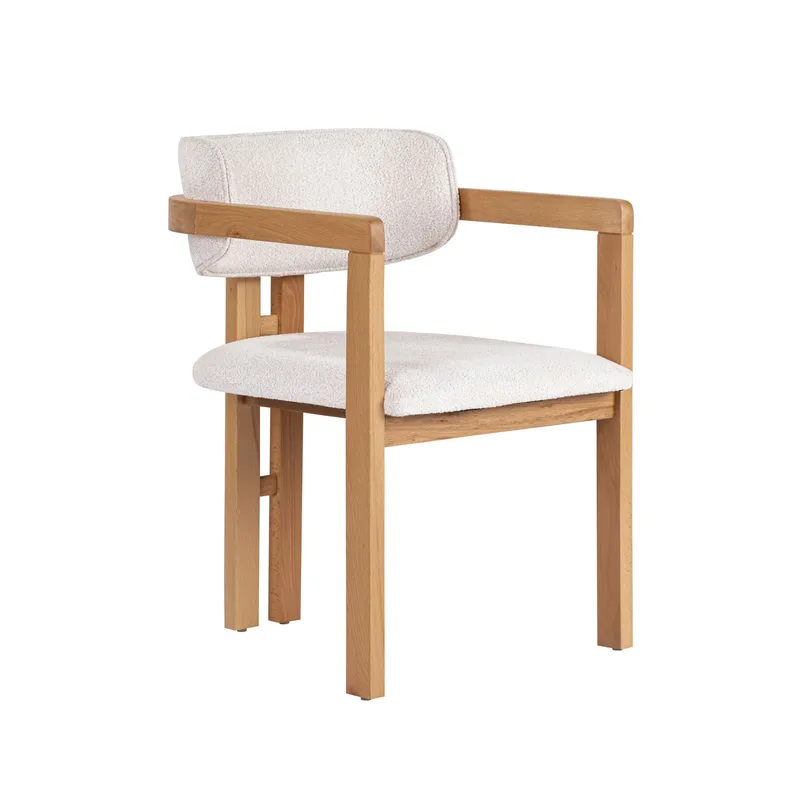 Bonavista Stol, hvid og eg