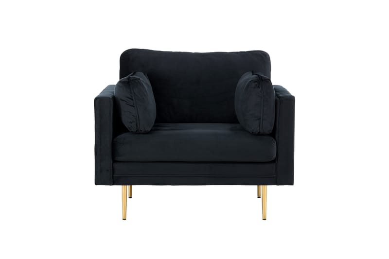 Boom Fløjlslænestol - Sort - Møbler - Stole & lænestole - Lænestole