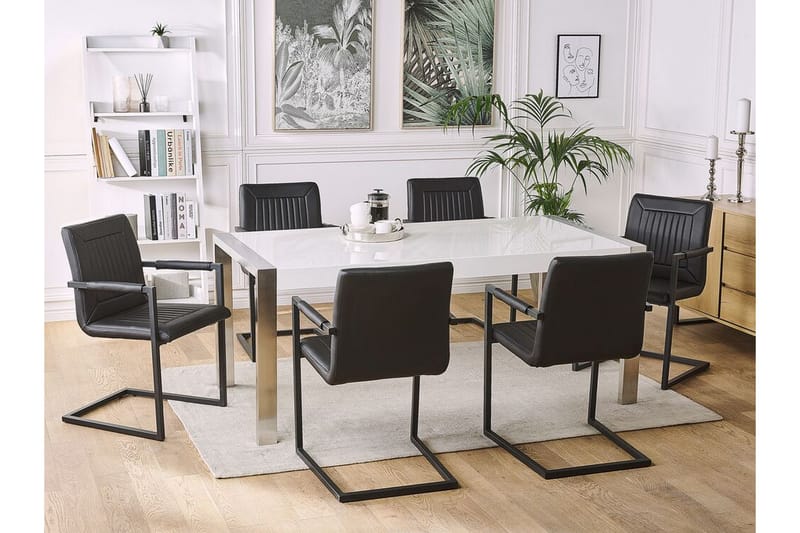 Brandol Spisebordsstol 2stk - Kunstlæder/Sort - Spisebordsstole & køkkenstole - Armstole