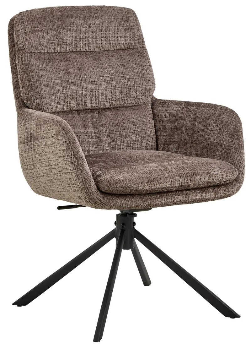 Brennor spisebordsstol med armlæn, Støvet brun