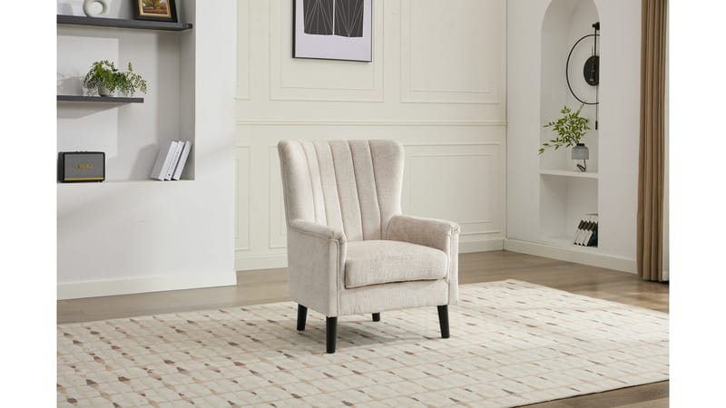 Brevalo lænestol i bouclé - Cream - Møbler - Stole & lænestole - Lænestole