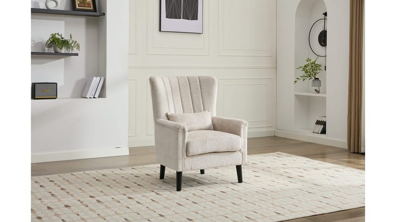 Brevalo lænestol i bouclé - Cream - Møbler - Stole & lænestole - Lænestole