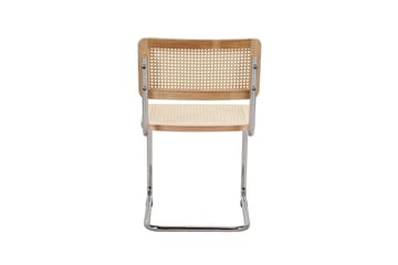 Build spisebordsstol i rattan - Natur/krom - Møbler - Stole & lænestole - Spisebordsstole & køkkenstole