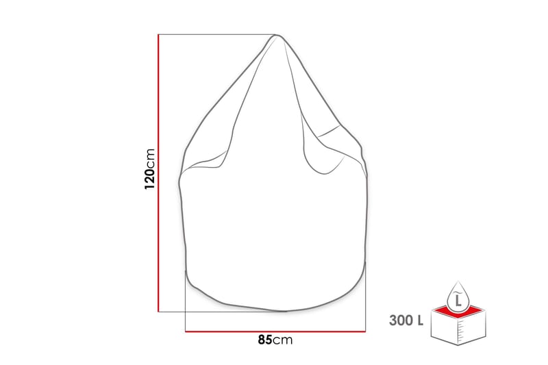 Buzzie Sækkestol 85 cm 120x - Møbler - Stole & lænestole - Sækkestol