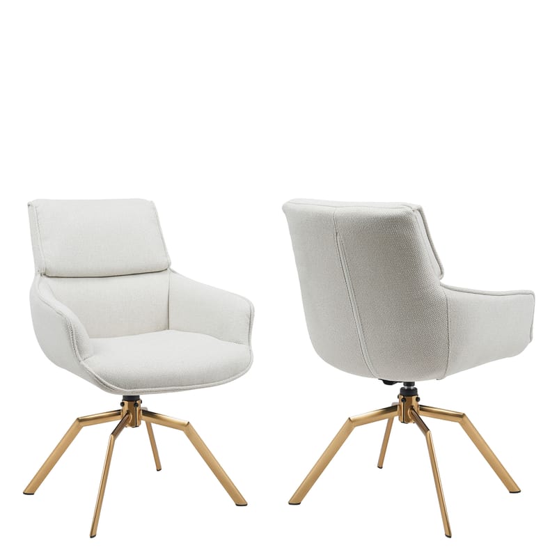 Calrosen Kontorstol 2-pak - Beige - Møbler - Stole & lænestole - Kontorstole & skrivebordsstole