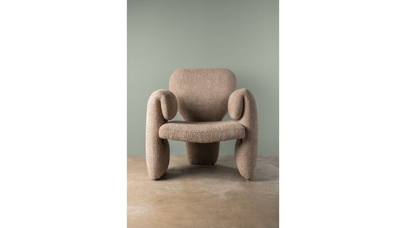 Calvero lænestol i stof - Beige - Møbler - Stole & lænestole - Lænestole