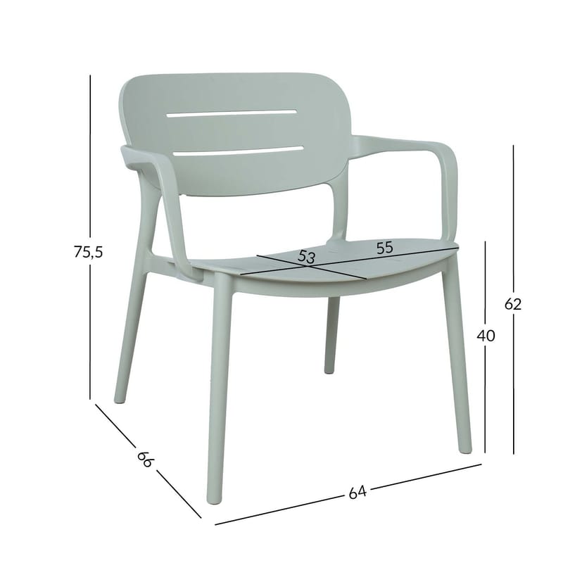 Chair HOME4YOU - Grønlig grå - Møbler - Stole & lænestole - Spisebordsstole & køkkenstole