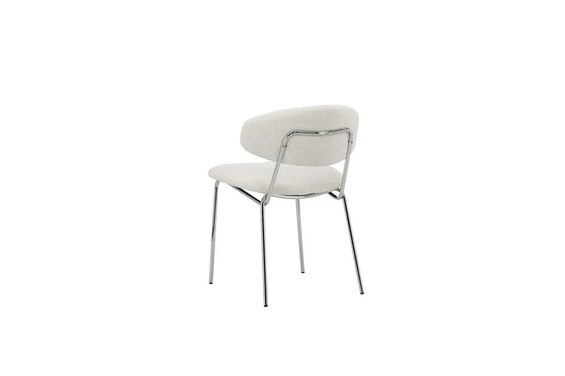 Chico Spisebordsstol i Bouclé - Offwhite - Møbler - Stole & lænestole - Spisebordsstole & køkkenstole