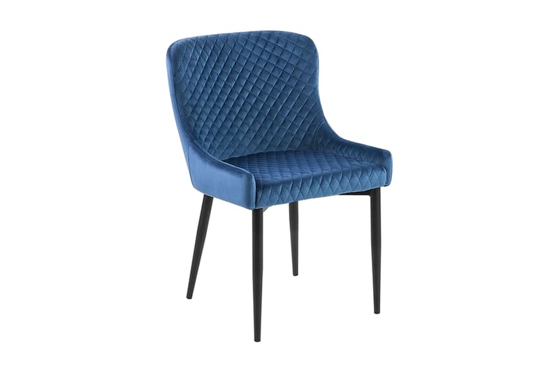 Colino stol 2-stk velour - Blå - Spisebordsstole & køkkenstole