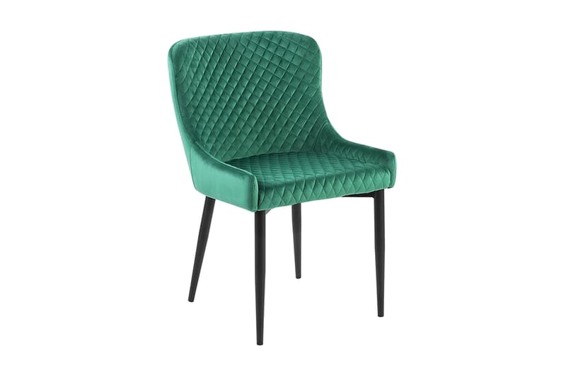 Colino stol 2-stk velour - Grøn - Spisebordsstole & køkkenstole