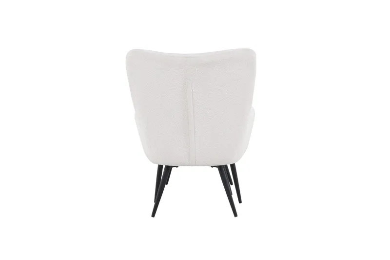Como Lænestol i Bouclé med Metalben - Offwhite - Møbler - Stole & lænestole - Lænestole