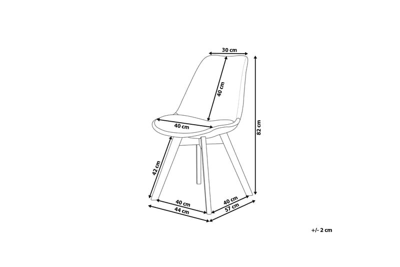 Dakota Ii stolsæt til 2 stk - Grå - Spisebordsstole & køkkenstole