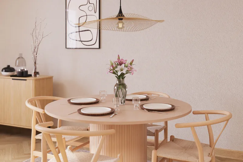 Dastoori Spisebordsstol med Armlæn - Beige - Møbler - Stole & lænestole - Spisebordsstole & køkkenstole