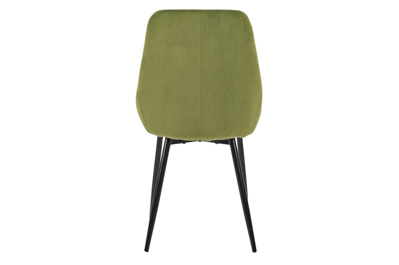 Delera Spisebordsstol Velour 4stk - Grøn/Sort - Spisebordsstole & køkkenstole