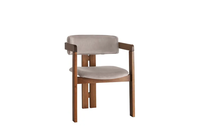 Dellon Armstol - Valnød/Lysbrun - Møbler - Stole & lænestole - Spisebordsstole & køkkenstole