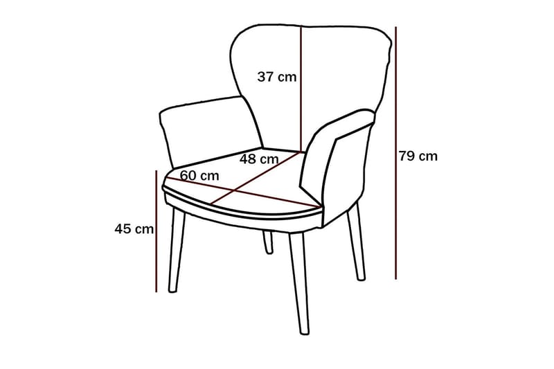 Djarhint Armstol - Petrolblå - Spisebordsstole & køkkenstole - Armstole