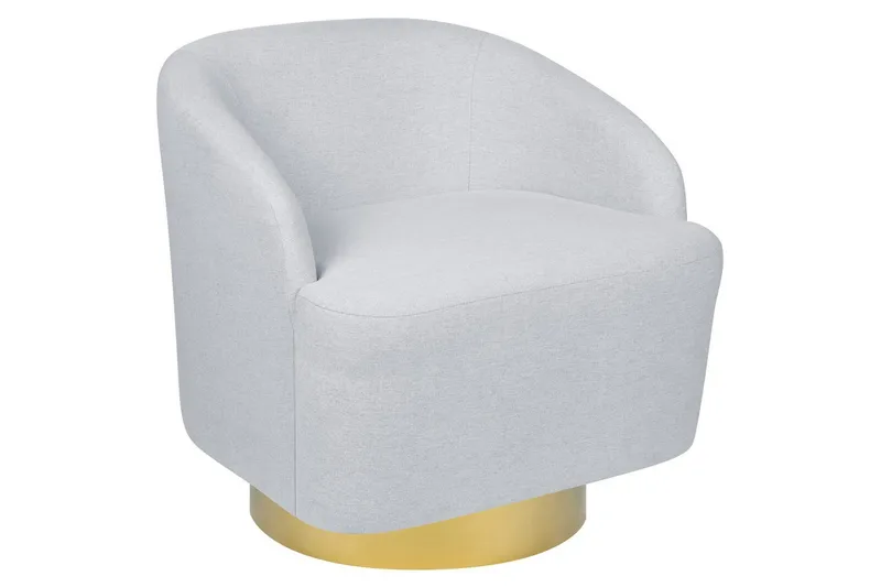Drejelig lænestol Lavik, Grå, guld