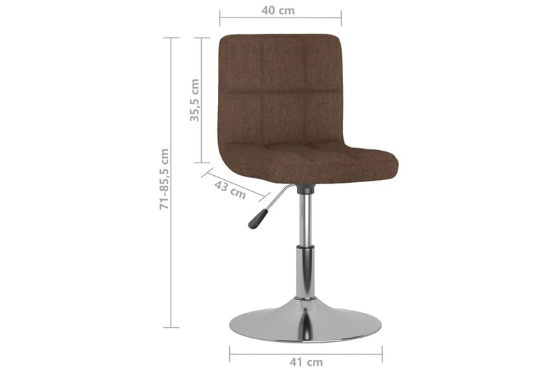 drejelig spisebordsstol stof brun - Brun - Møbler - Stole & lænestole - Spisebordsstole & køkkenstole